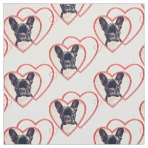 Tela del modelo del perrito del bulldog francés d