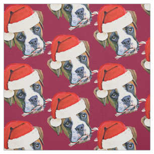 Tela del modelo del perro del boxeador del navidad