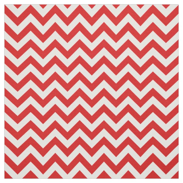 Tela del patrón Chevron de moda blanca roja (Retal)