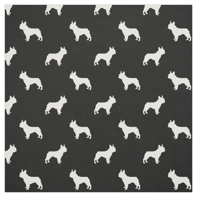 Tela del perro de Boston Terrier - blanco y negro (Retal)