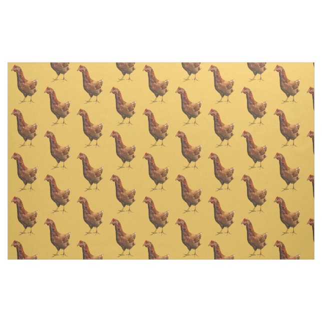 Tela del pollo de la gallina del rojo de Rhode ("Cuarto gordo" (fat quarter))