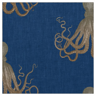 Tela del pulpo del vintage de Leslie Harlow