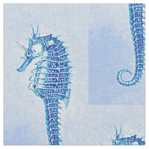 tela del seahorse del bluye del vintage