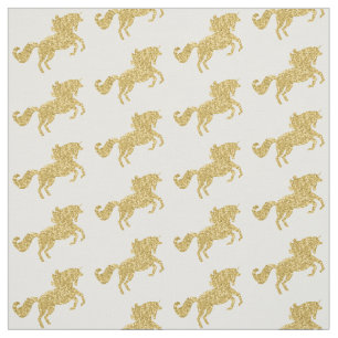 Tela del unicornio del purpurina del oro