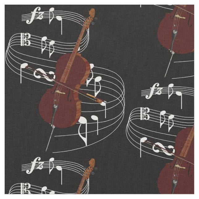 Tela del violoncelo - oscuridad (De cerca)