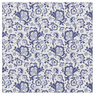 Tela Delfts Blauw   Boda Delft Blue Floral Dutch
