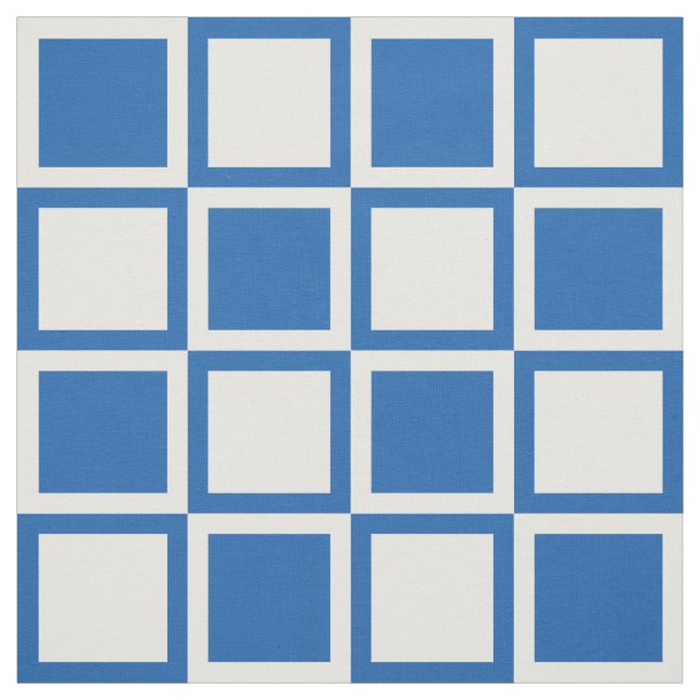 Tela Denim Blue Bold Mod Squings ~ gran escala (Retal)