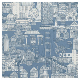 Tela denim de cobalto toile de San Francisco