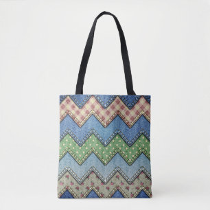 Tela Denim jeans patchwork patrón de bolso