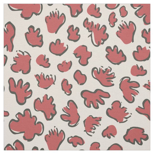 Tela Dense Organic Terrazzo | Abstract Faded Rust Red (Retal)