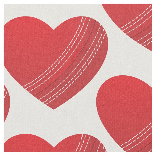 Tela deporte de cricket de corazón (De cerca)