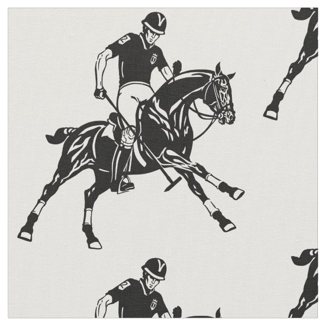 Tela deporte de polo ecuestre (De cerca)