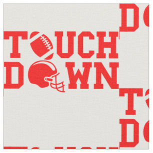 Tela deportes de touchdown del fútbol americano rojo