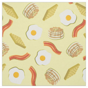 Tela Desayuno Cálido Niños Bacon Huevos Panqueques Wa