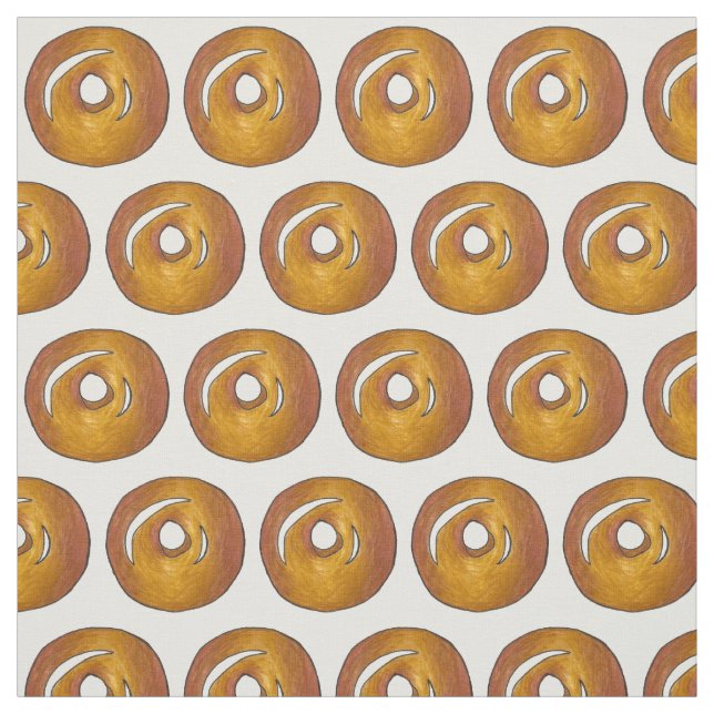 Tela Desayuno nuez de donut glaseado Desayuno de comida (Retal)