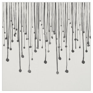 Tela Descensos negros dibujados mano abstracta del agua