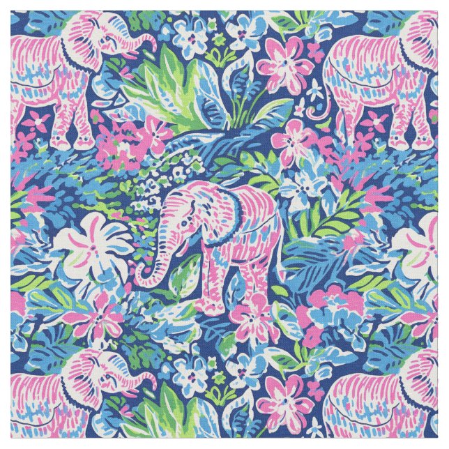 Tela Desfile de Elephant Garden (De cerca)
