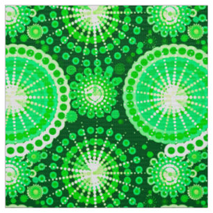 Tela Destellos de estrellas y molinetes, verde pino osc