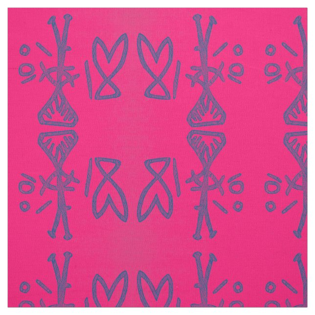 Tela Devils Lake Pictograph Red (Retal)