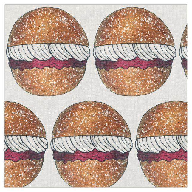 Tela Devonshire Split British Pastry Pastries UK Baking (De cerca)