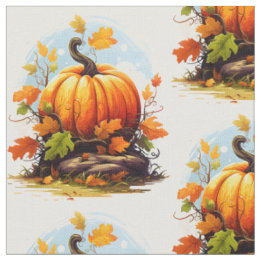 Tela Día de Acción de Gracias Colores otoñales calabaza