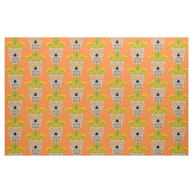 Tela Día de la Calavera Muerta en México ("Cuarto gordo" (fat quarter))