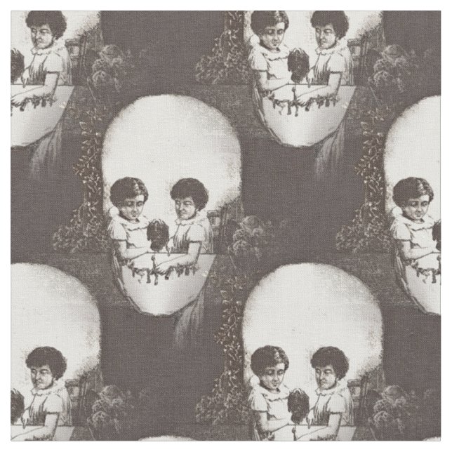 Tela dia de los muertos skull (De cerca)