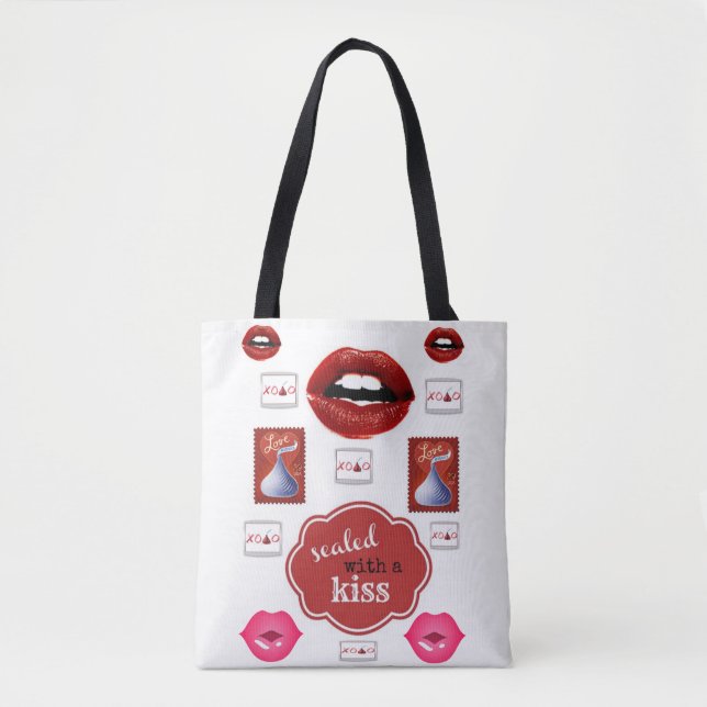 Tela día de San Valentín de bolso de algodón corazón (Anverso)