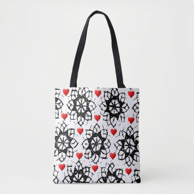 Tela día de San Valentín de bolso de algodón corazón (Anverso)