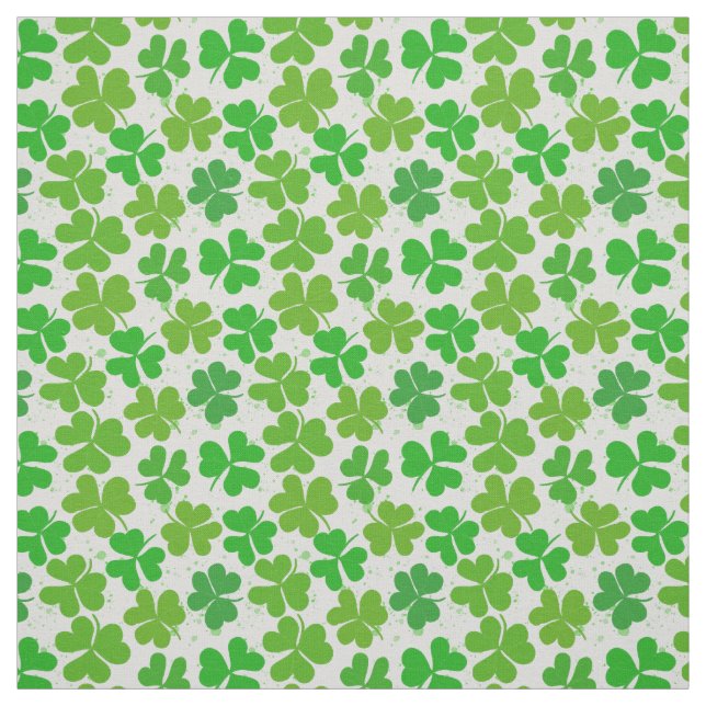 Tela Día de Shamrock St Patrick con suerte verde (Retal)