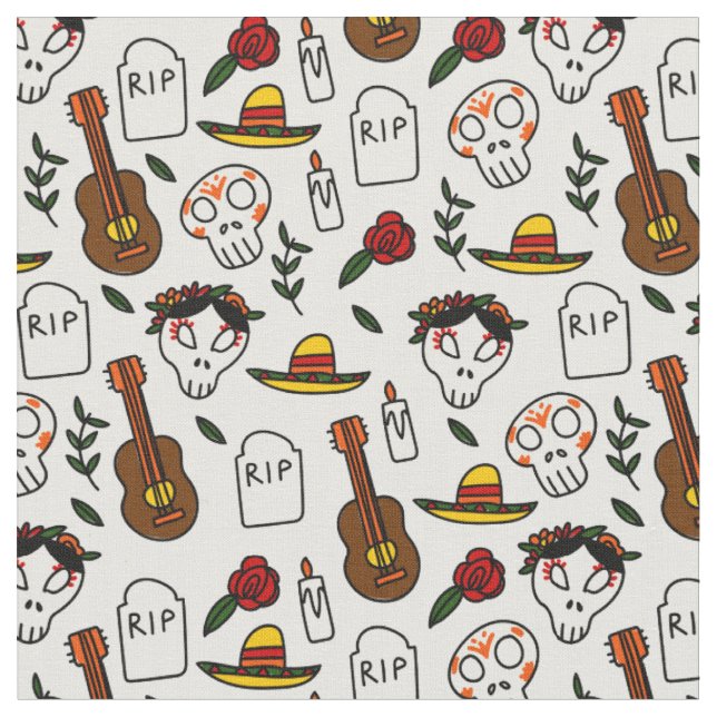 Tela día del doodle muerto (De cerca)