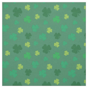 Tela Día del patrón de shamrock verde