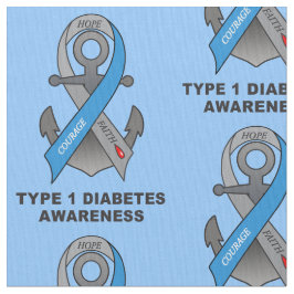 Tela Diabetes del tipo 1 con el ancla de la esperanza