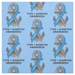 Tela Diabetes del tipo 1 con el ancla de la esperanza