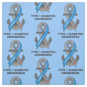 Tela Diabetes del tipo 1 con el ancla de la esperanza