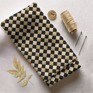 Tela Diagonal Checks DCRX negro/dorado