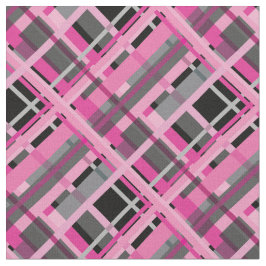 Tela Diagonal rosa, gris y negro
