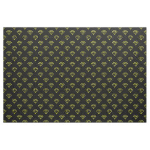Tela Diamante - Amarillo bananero sobre negro