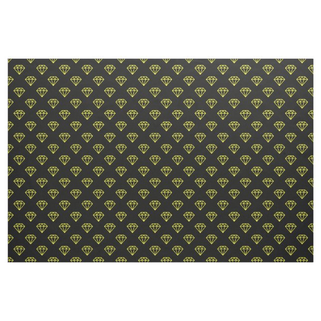 Tela Diamante - Amarillo sobre negro (Yarda)