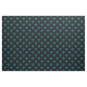 Tela Diamante - Azul cielo en negro