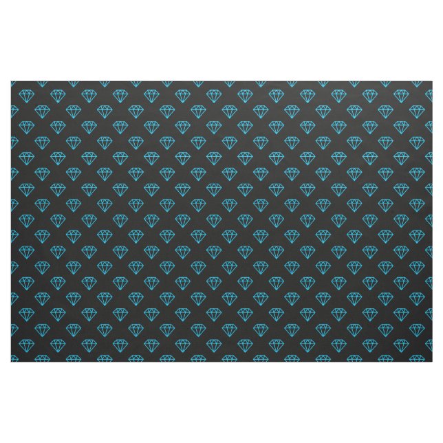 Tela Diamante - Azul cielo sobre negro (Yarda)