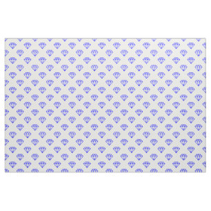 Tela Diamante - Azul sobre blanco