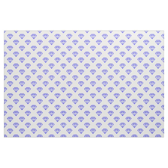 Tela Diamante - Azul sobre blanco (Yarda)