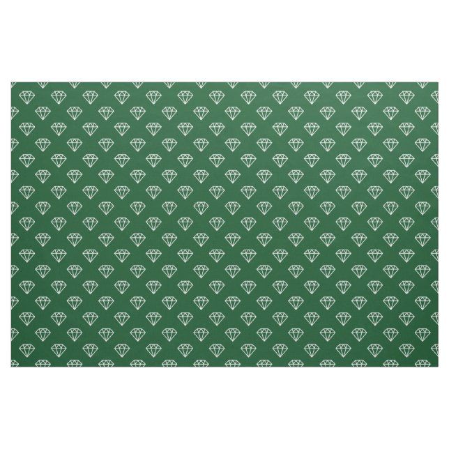 Tela Diamante - Blanco sobre verde 02481c (Yarda)