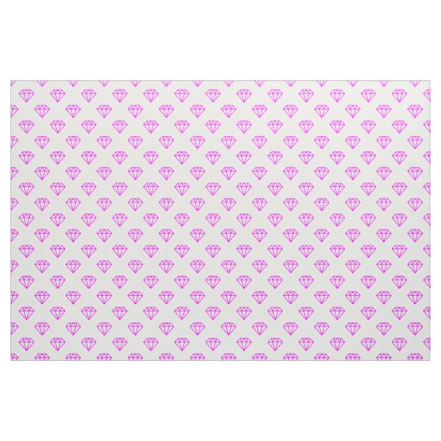 Tela Diamante - Magenta sobre blanco (Yarda)