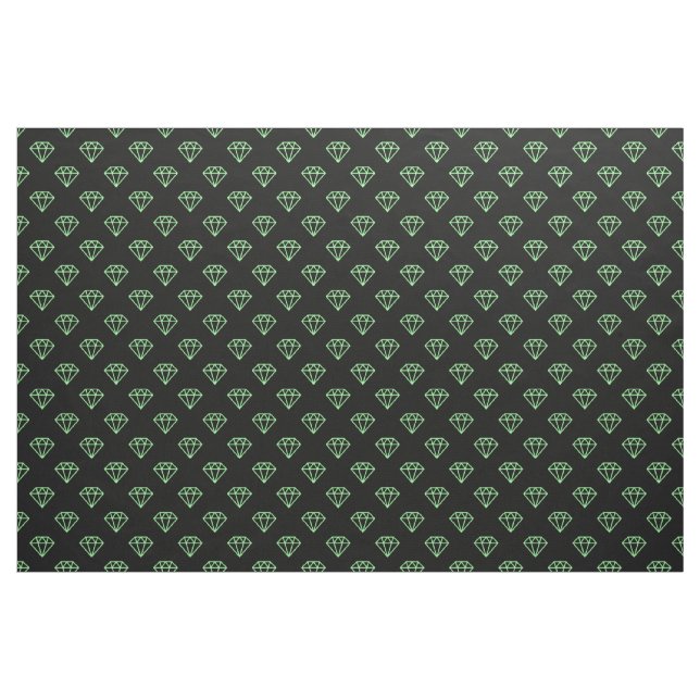 Tela Diamante - Mint Green sobre negro (Yarda)