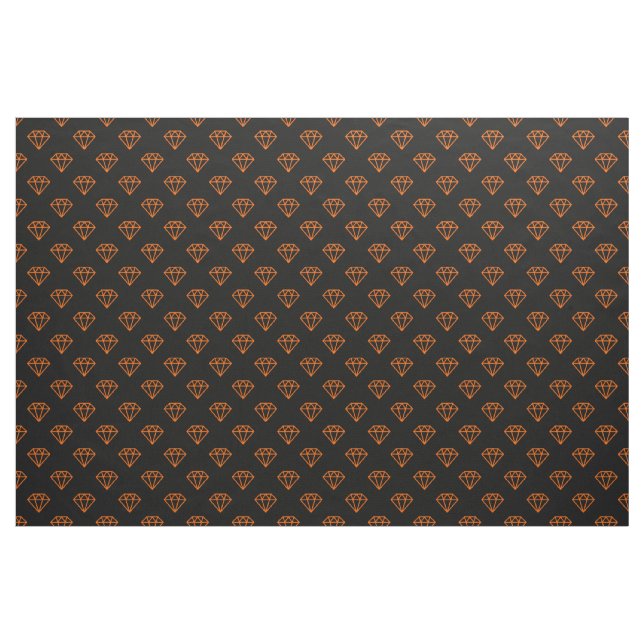 Tela Diamante - Naranja en negro (Yarda)