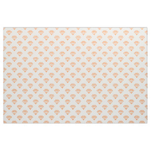 Tela Diamante - Naranja sobre blanco