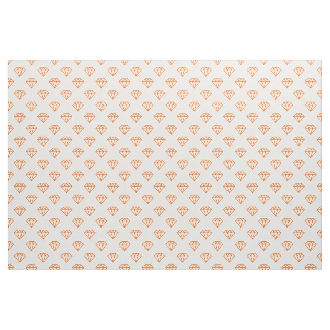 Tela Diamante - Naranja sobre blanco (Yarda)