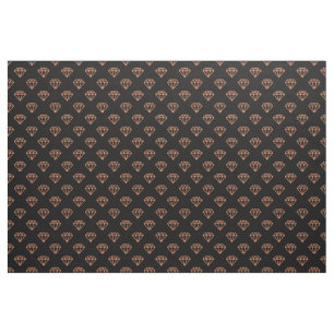 Tela Diamante - Peach on Black